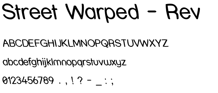 Street Warped - Rev font